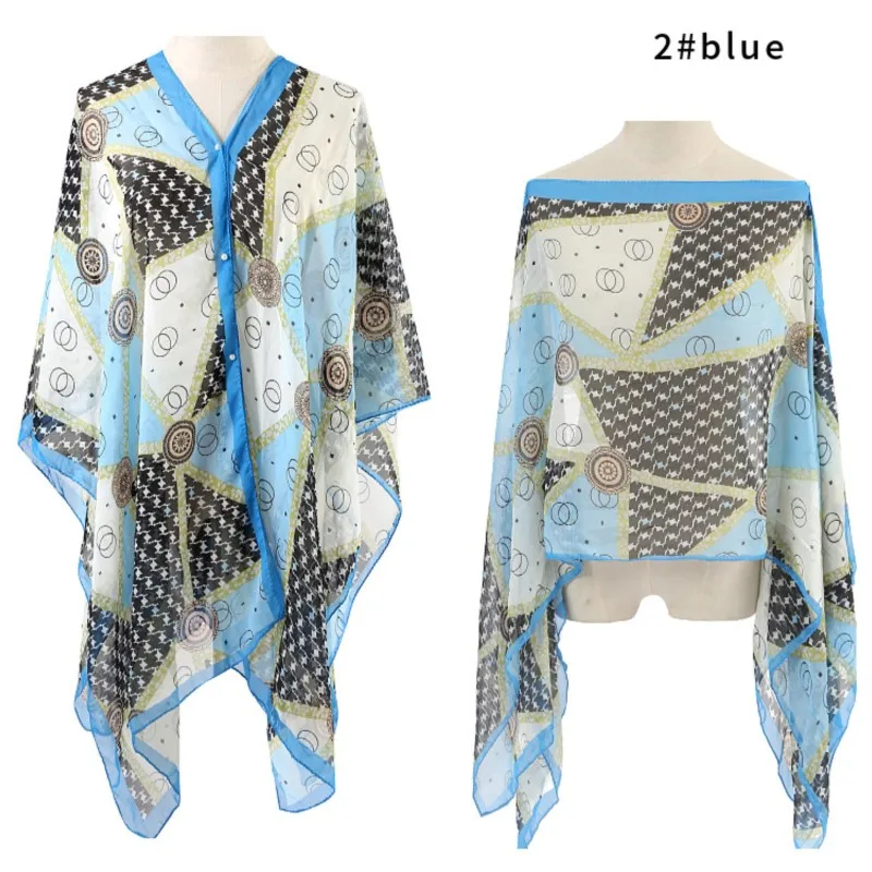 Fashion Women Scarf Shawl Poncho boho chic Sunscreen Scarf Sun Protection Shawl Beach Shawl Bikini Cover Soft Comfortable