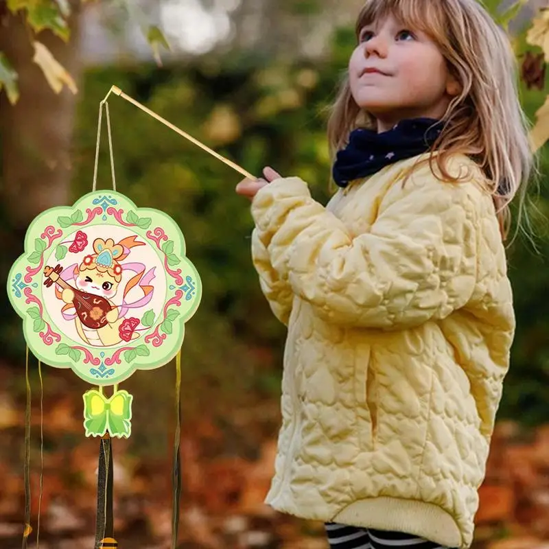 2025 год змеи, комплект материалов для фонаря, год змеи, тема Дуньхуан, ручной светодиодный светильник, декор для китайского весеннего фестиваля