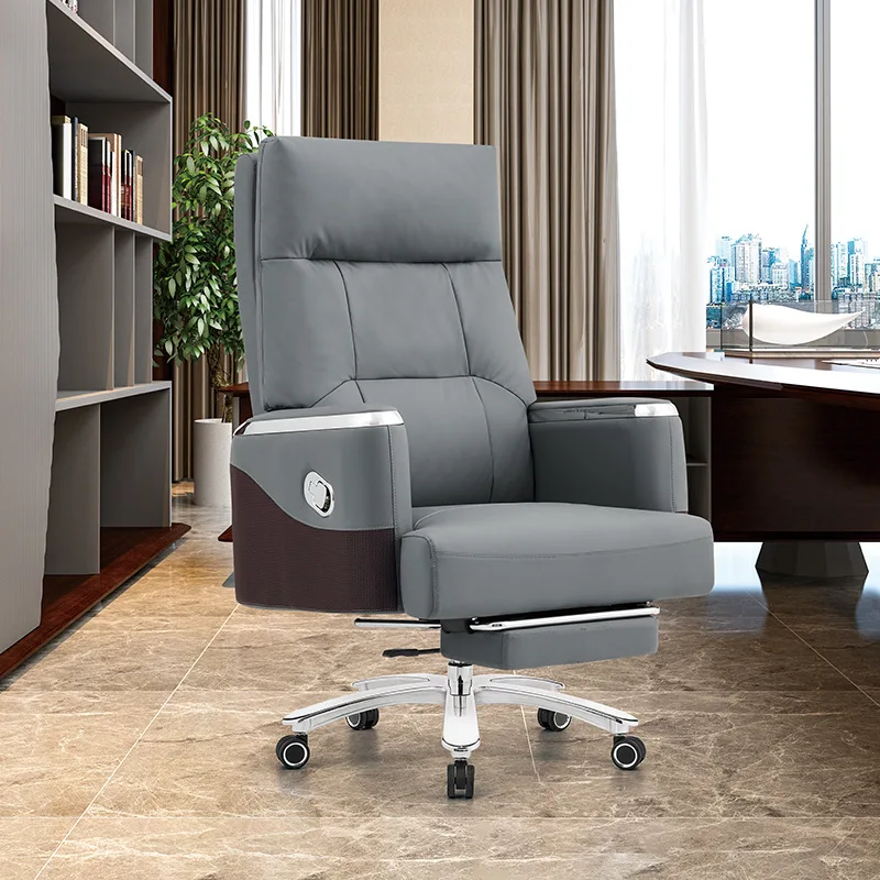 

Boss Chair Business Leather President Office Chair Comfortable Home Lunch Break Office Xipi Office Chair Can be Lifted