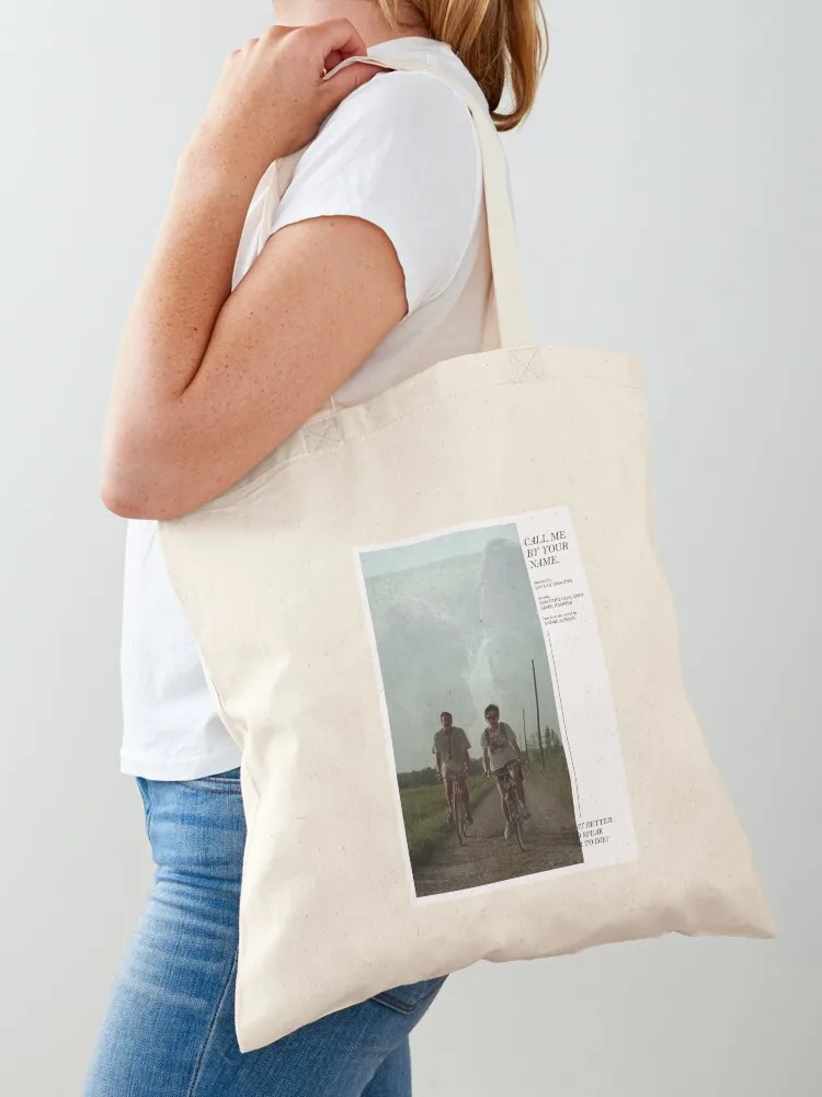 CALL ME BY YOUR NAME movie poster // timothee chalomet, armie hammer Tote Bag custom bags tote bags cloth bags Canvas Tote Bag