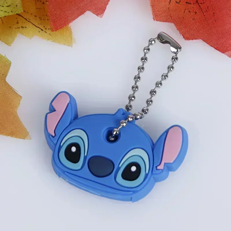 MINISO Stitch Key Schutzkappen Anime Lilo & Stitch Cartoon Modellierung Silikon Schlüsselhülle Tragbarer Schlüsselanhängerhalter