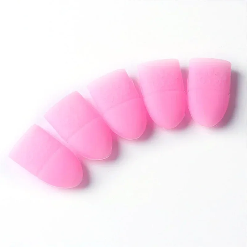 Pinces à Ongles en Silicone pour Dissolvant de Verhéritage Gel UV, Outil Rond, Lingettes, Accessoires de Manucure