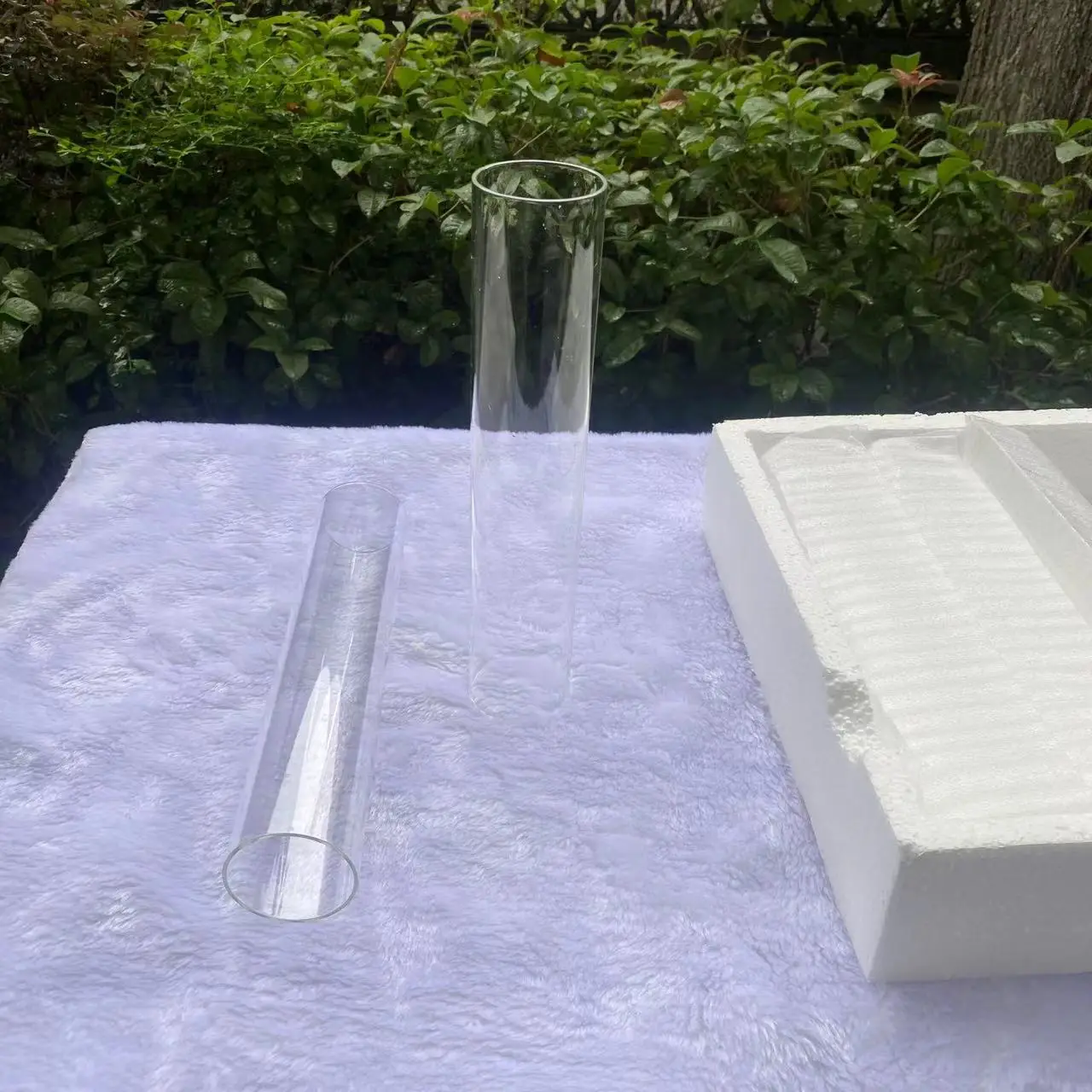 5pcs/lot Wedding props backgammon candle holder decoration high transparent hollow tube 25cm high Glass round tube