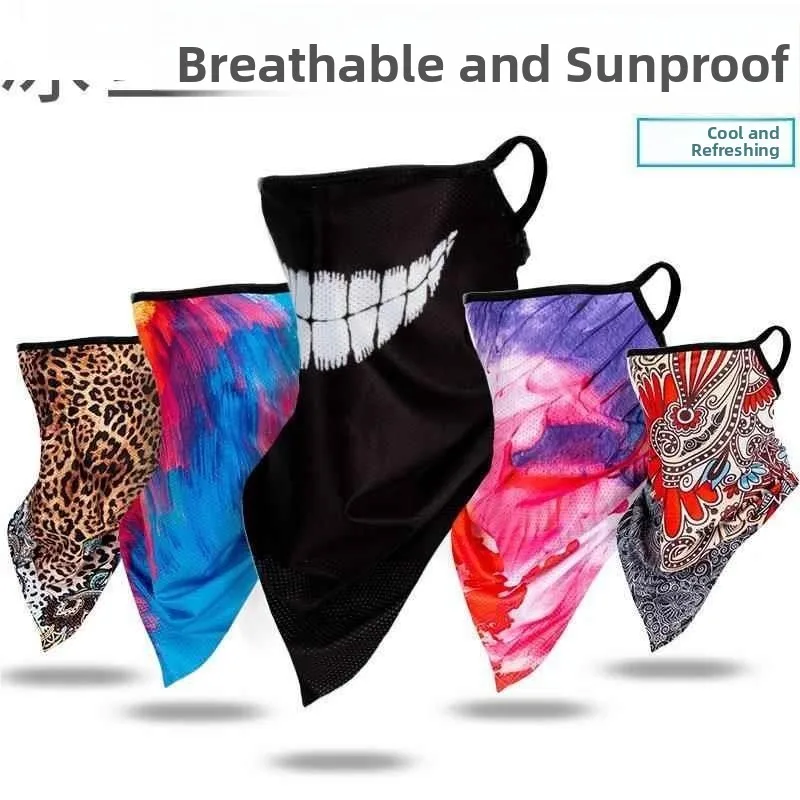 

Мужская маска из ледяного шелка для защиты от солнца, в стиле игр (PUBG), для медицинских учреждений, декоративная