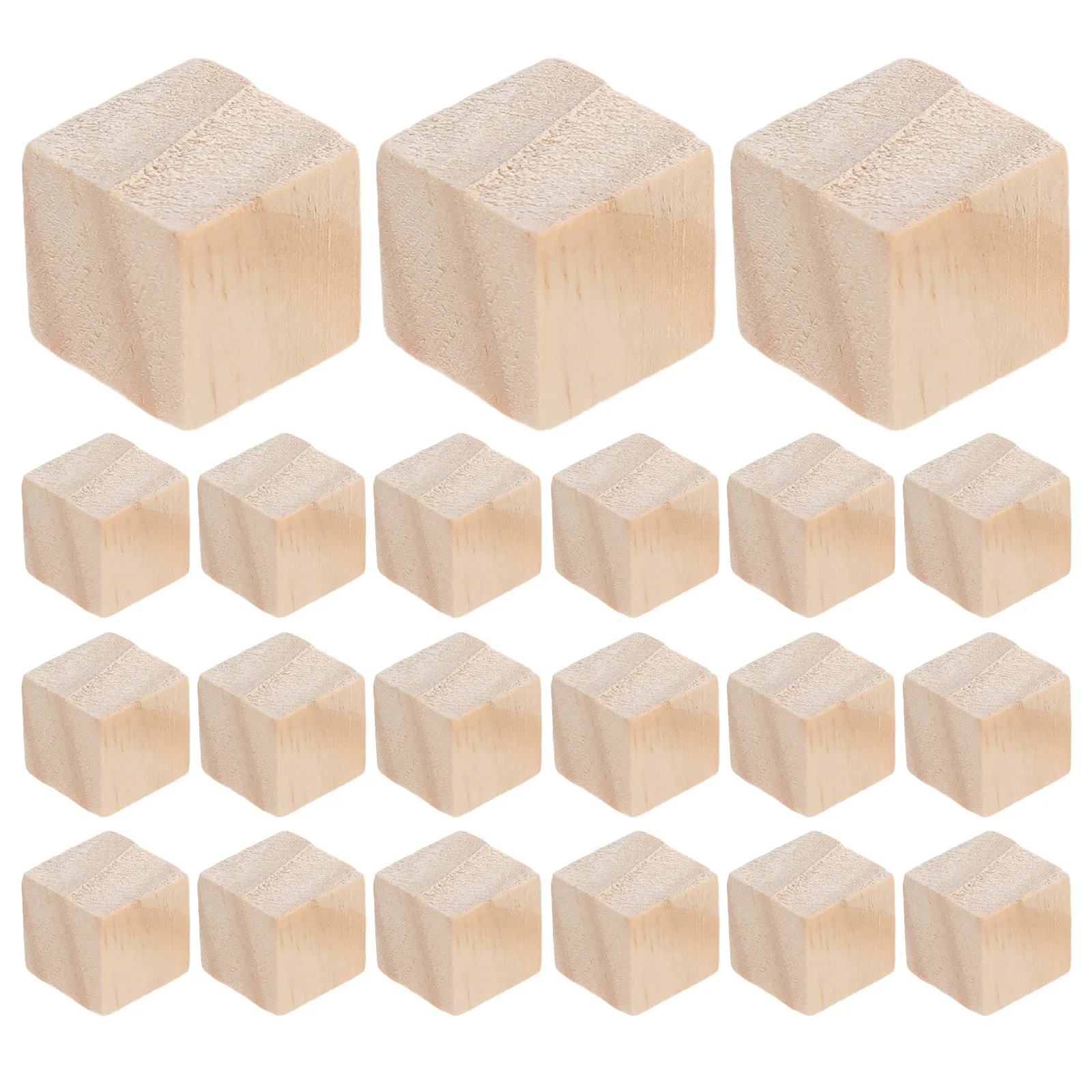 

120Pcs Wooden Blocks for Crafts Natural Pine Unfinished 2x2cm Square Cubes DIY Painting Stacking Building Preschool Classroom