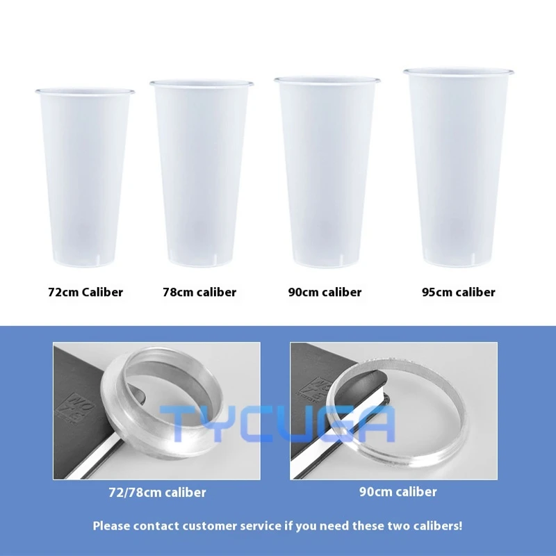 Profesjonalna ręczna zgrzewarka do kubków z technologią grzania do kubków o średnicy 72, 78, 90, 95 mm, do napojów, herbaty bubble tea.