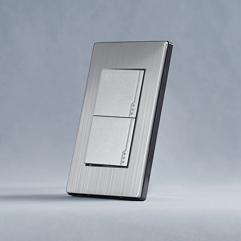 

South American stainless steel panel two-position switch wall switch 10A two-position single control double control