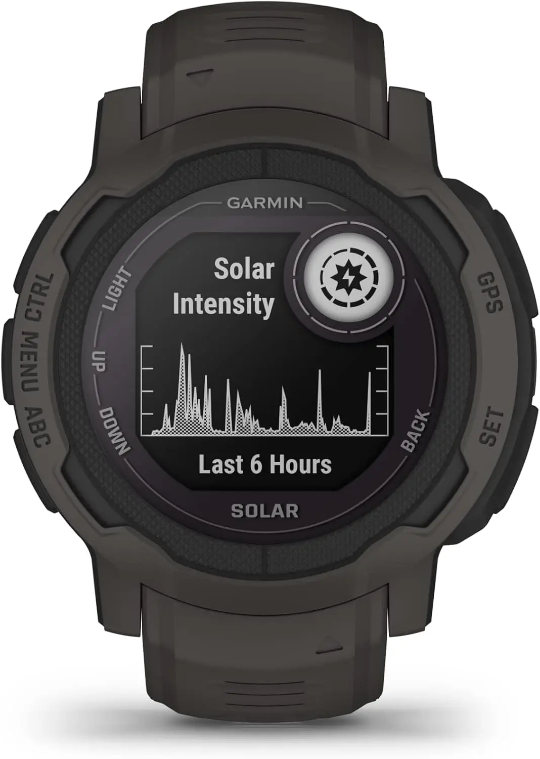 Garmin Instinct 2 Solar, GPS Outdoor Watch, Solar Charging Capabilities, Multi-Support,  Routing, Graphite