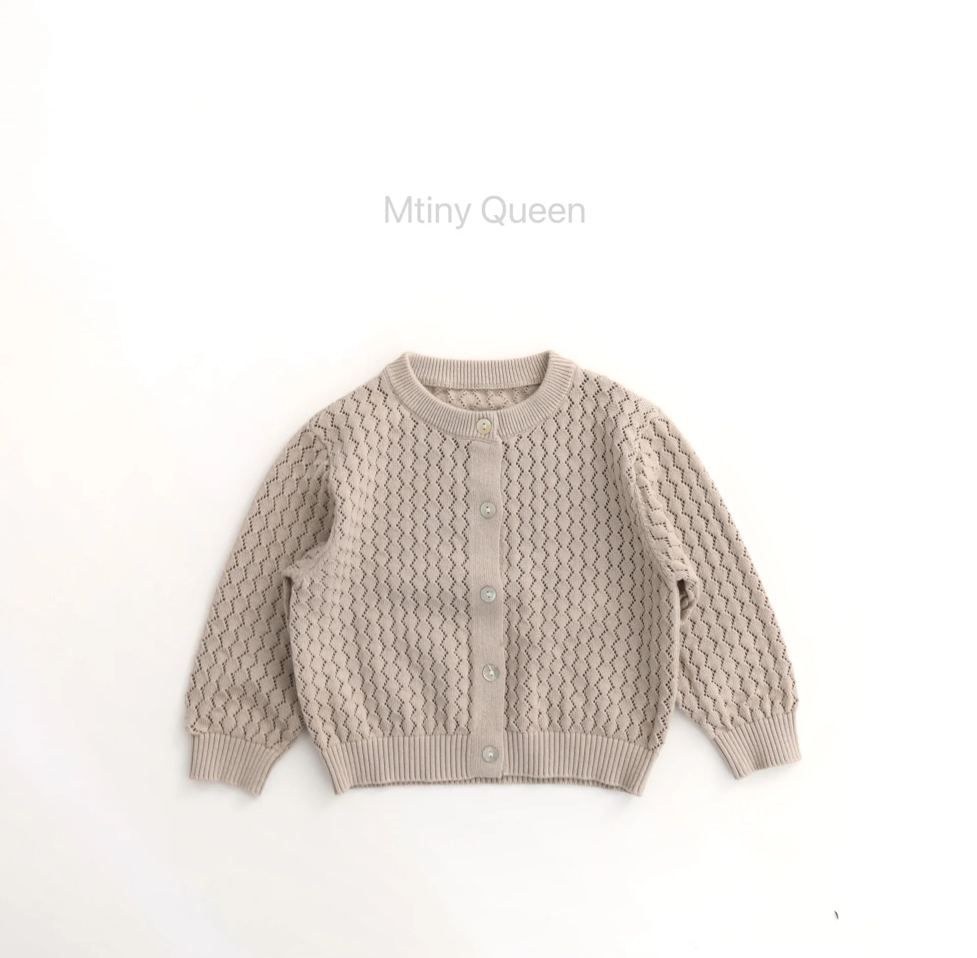 Summer Children Long Sleeve Knit Coat Boys Girls Thin Cotton Knitted Sweater Cardigan Baby Air Conditioned Shirt Jacket