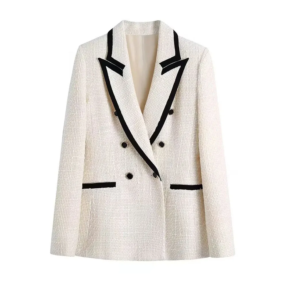Color Blocking Women's Suit Jacket Lapel Blazer Fashion Long Sleeve Coat Casual Suit Jacket Daily Fashion Outerwear For Ladies