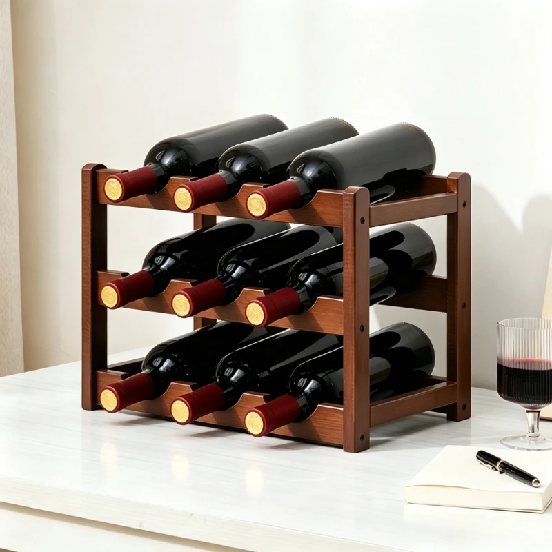 Desktop Wine Rack Household Multi-layer Wine Holder Multi-bottle Display Stand Wine Cabinet Ornament