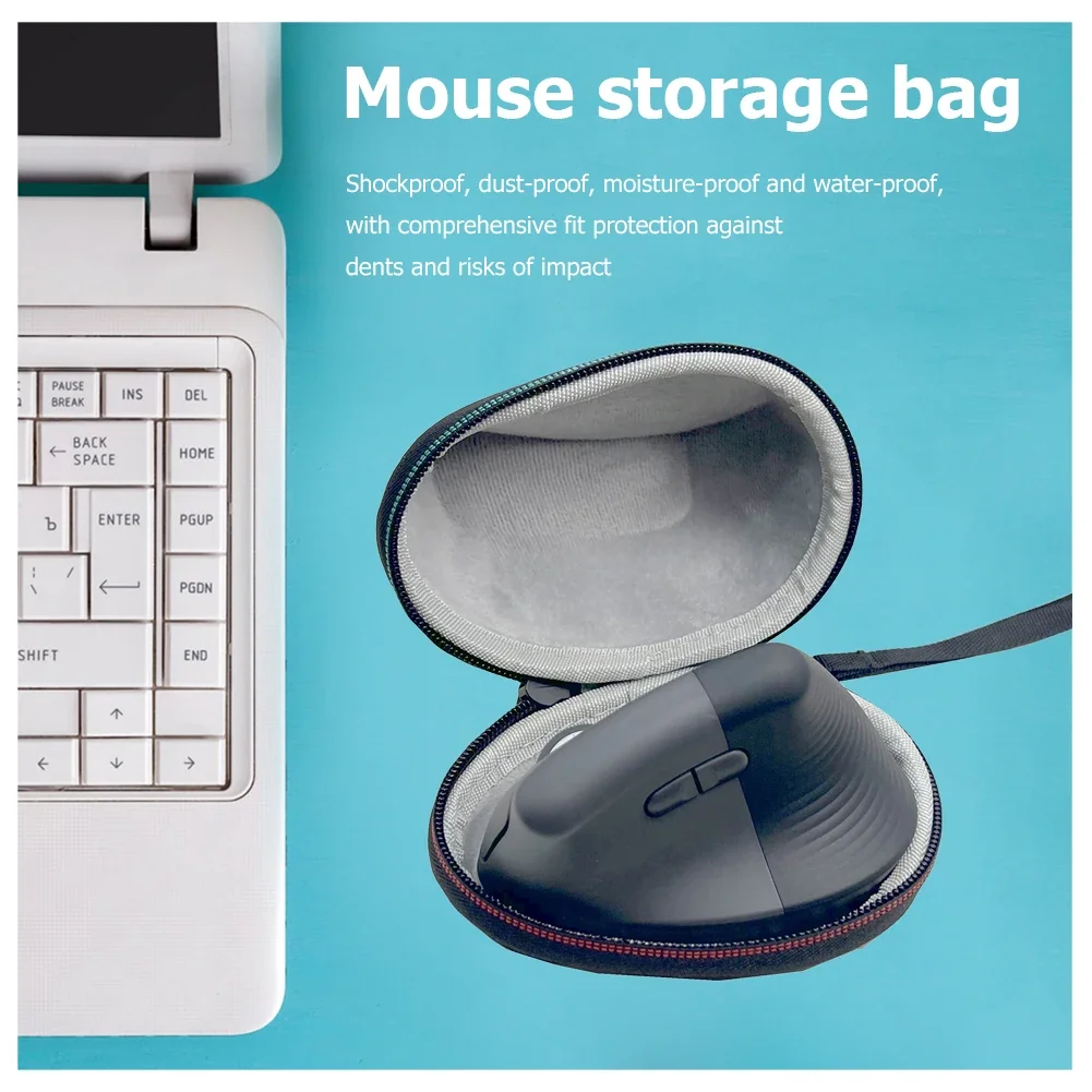 Bolsa de transporte EVA, Estuche de transporte de viaje a prueba de polvo, caja de almacenamiento para ratón inalámbrico, funda para ratón ergonómico Vertical Logitech Lift
