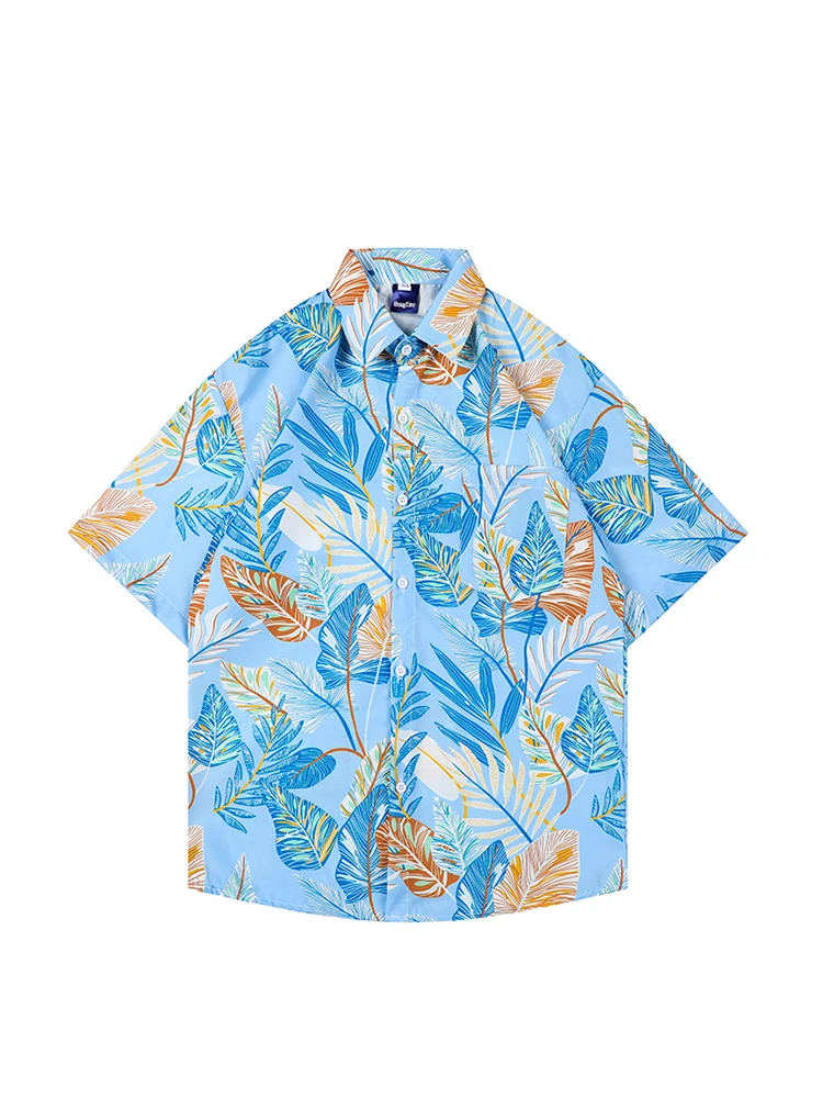 

Casual Ice Silk Thin ort Sve Men's Summer irt Loose Beach Faion Qui Dry Top Polyester Fiber Four Seasons Universal