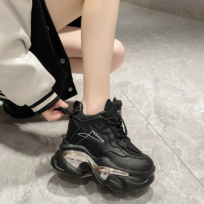 2023 Fashion Flat Platform Sneakers Women Winter Autumn Cow Leather Breathable Cozy Casual Shoes Outdoor Trendy Footwear 35-40