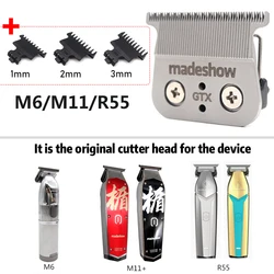 전문 헤어 클리퍼 0mm 오리지널 블레이드 헤어 커팅 머신 교체 가능 커터 헤드, Madeshow M6 M11 Kulilang R55