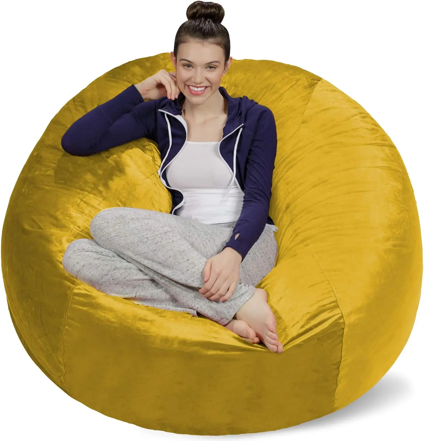 Sofa Sack Bean Bag Chair - Plush, Ultra Soft - Memory Foam Bean Bag Chair with Microsuede Cover - Stuffed Foam Filled Furniture