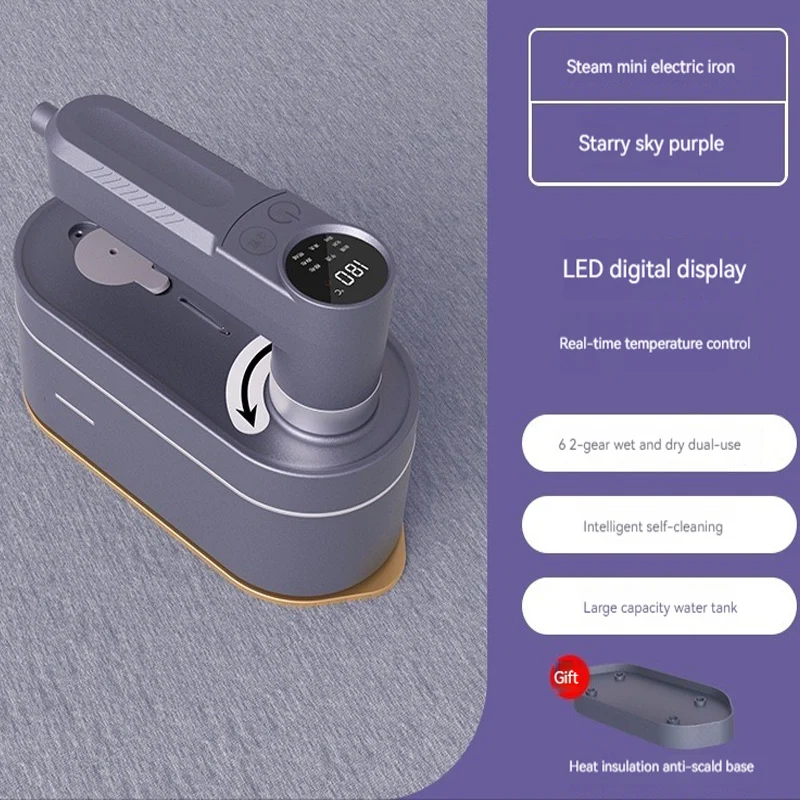 Nuova macchina da stiro digitale portatile per piccola macchina da stiro sospesa domestica, ferro da stiro elettrico a vapore per vestiti, comoda