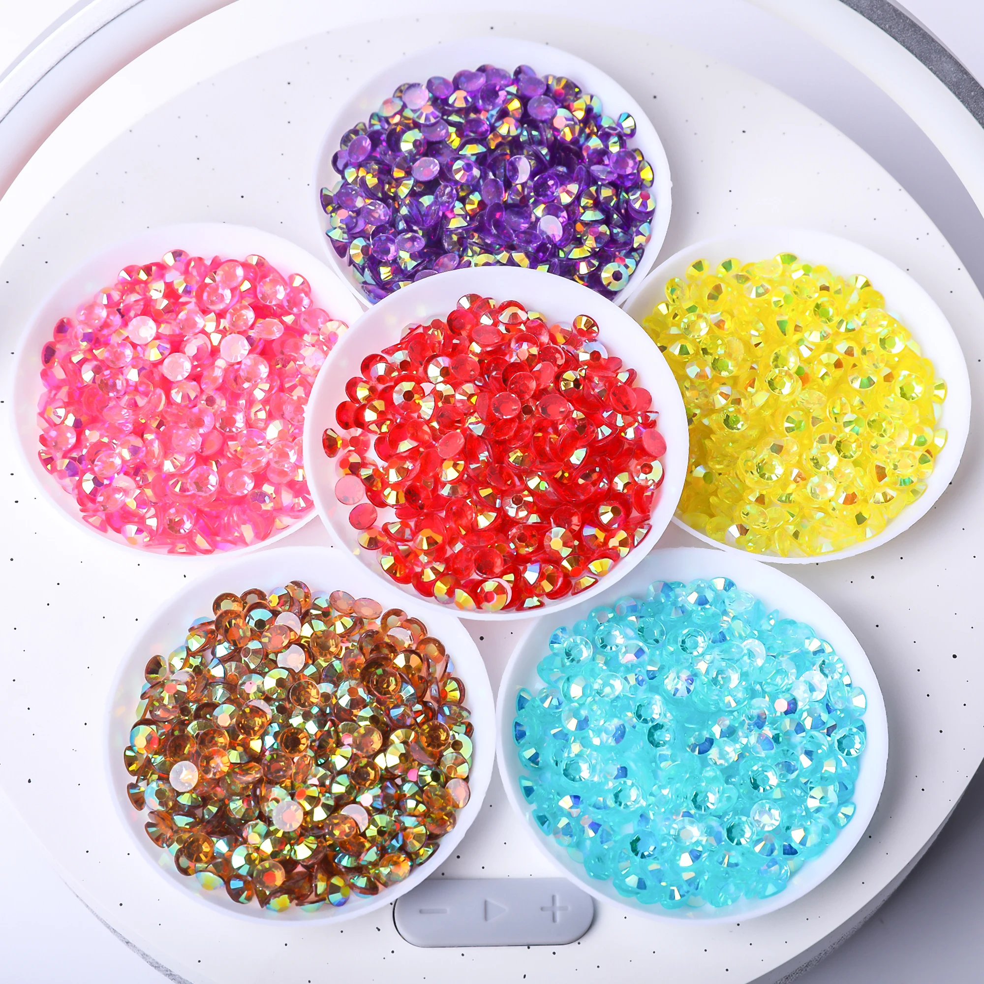 Flatback Newest TranspareAB Jelly Resin Non Hotfix Rhinestones in Bulk Package Nail Art Strass for Nail Wedding