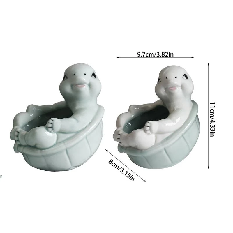 Turtles Plante Pot Flowerpot Pots Animal Jardin Pots Céramic Succulents Pots Planter Plant Plante pour le bureau à domicile