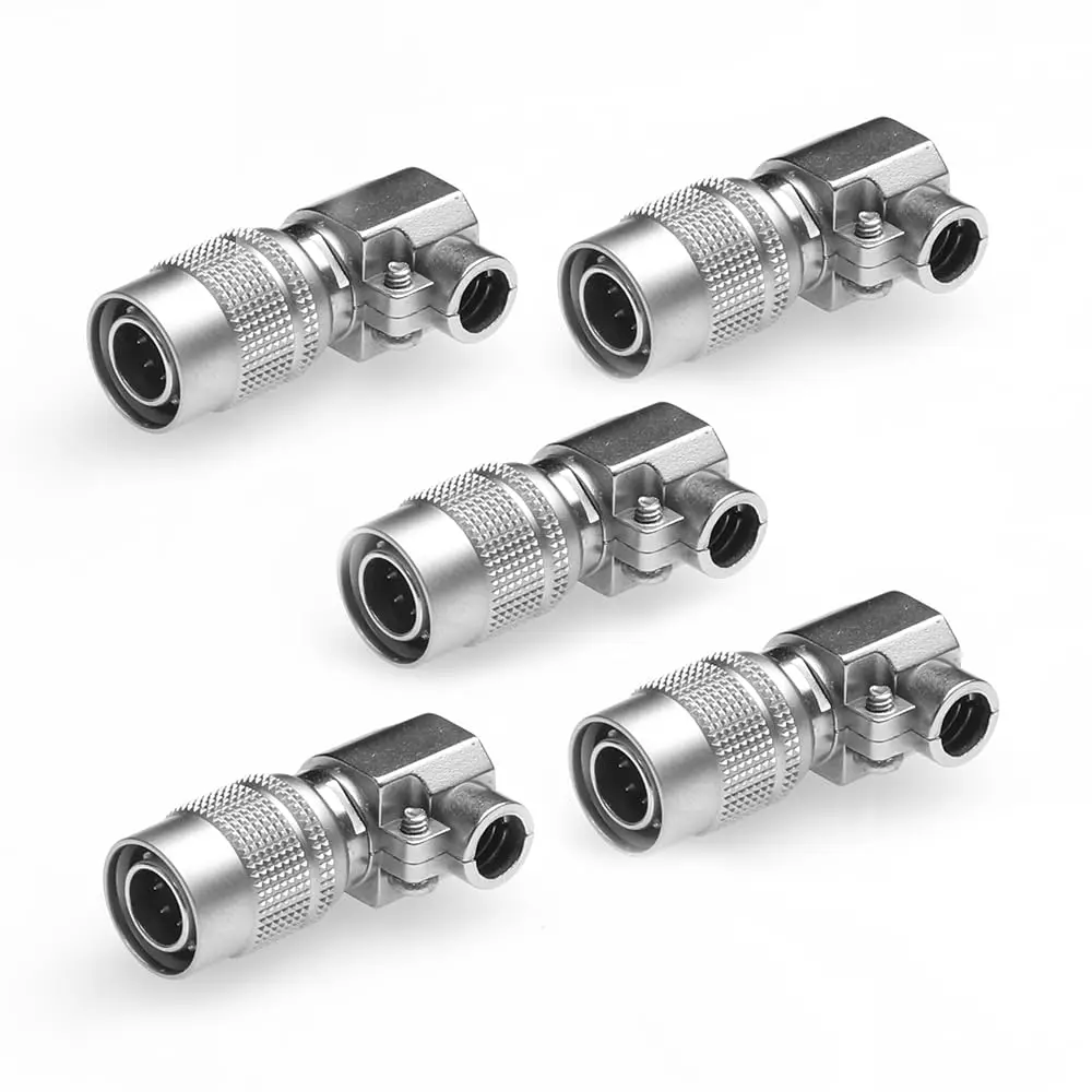 Alvins Hirose 6 Pin Male HR10A-7P-6P Rotatable Right Angle Circular Connector for Nikon Trimble Topcon Sokkia Total Station Data
