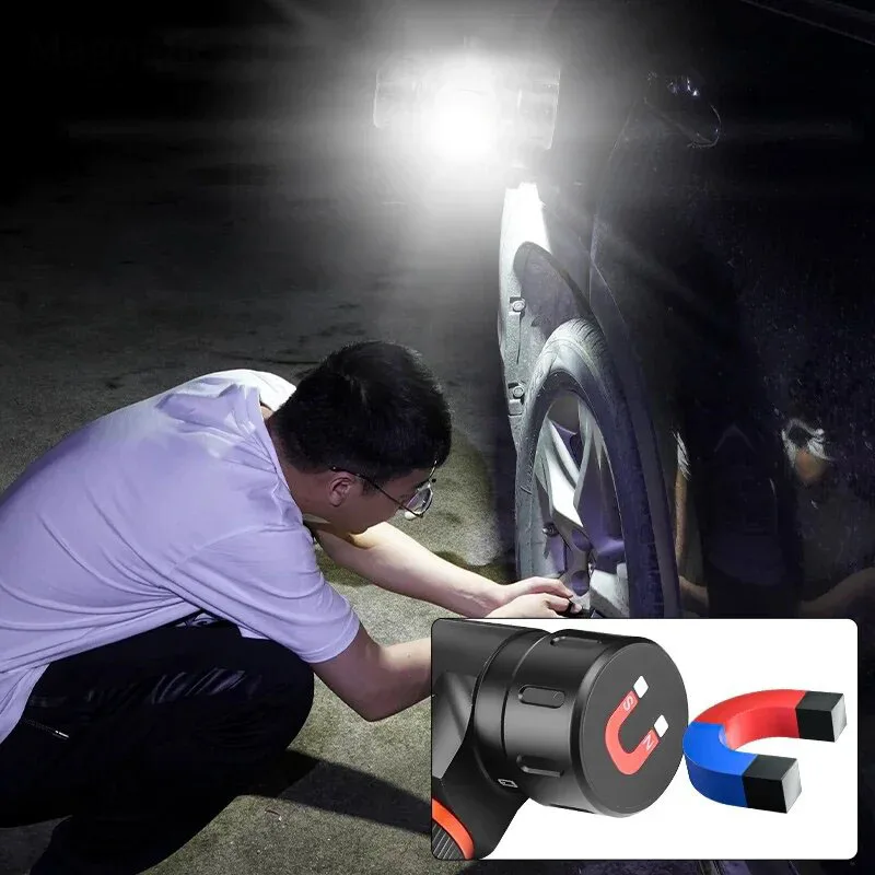 كشافات أمامية قوية LED رئيس التكبير دوران نوع C قابلة للشحن رئيس مصباح الجبهة Led رئيس للتخييم العمل الصيد