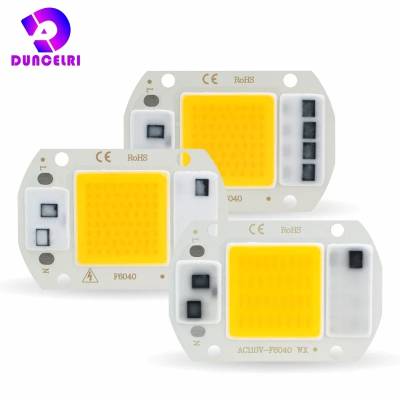 

LED COB Chip 110V 220V 10W 20W 30W 50W No Need Driver LED Lamp Beads for Flood Light Spotlight Lampada Lighting Cold/Warm white