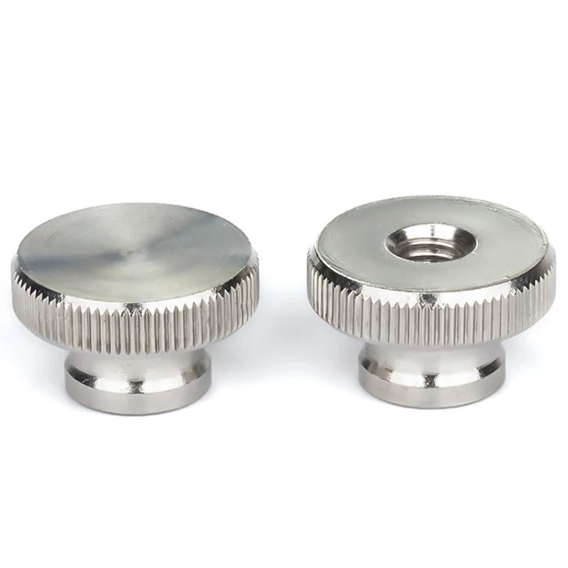 304 Stainless Steel Hand Twisted Nut High Head Knurled Nut M3M4M5M6M8M10 M12 Through Hole Blind Hole Advertising Decorative Nail