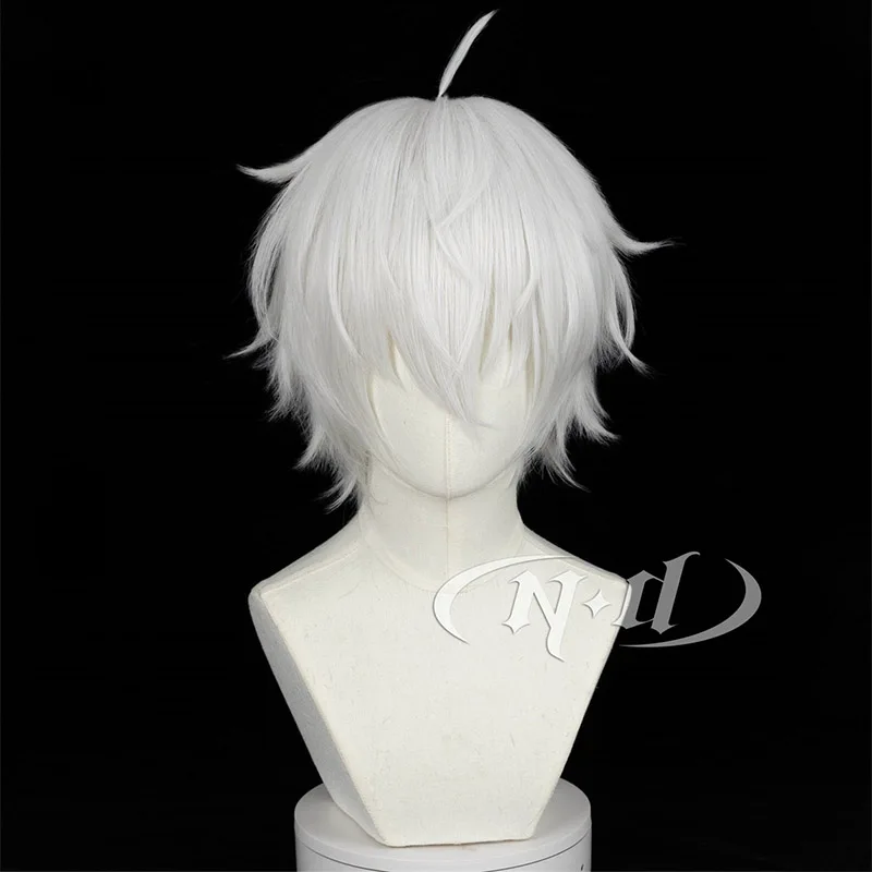 ND ناجي Seishiro شعر مستعار تأثيري أنيمي الأزرق قفل كانيكالون الاصطناعية متوسطة طول الشعر الأبيض ل أنيمي Expo حفلة تأثيري الدعائم