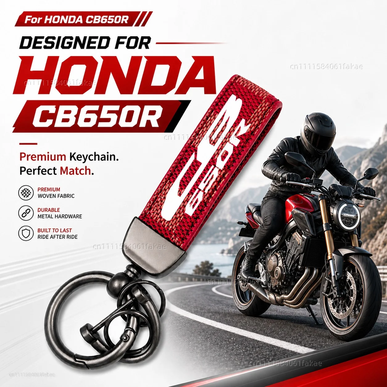 

For HONDA CBR650R CBR 650R 2018 2019 Motorcycle Keychain Leather Key Ring Custom Logo Gift for Rider Men Women Accessories