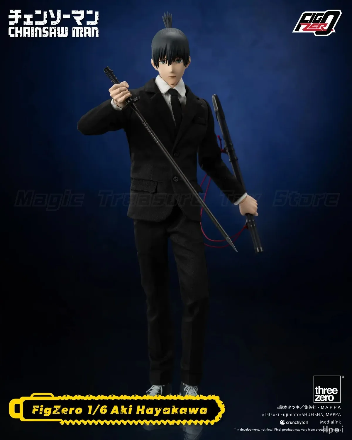 Original Threezero 3A FigZero 3Z0467 CHAINSAW MAN Hayakawa Aki 1/6 Action Figure Model Figure Toy