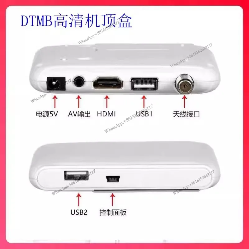 DTMB موجة أرضية استقبال الإشارات الرقمية DVB-C كابل هوائي التلفزيون فك التشفير مم مم