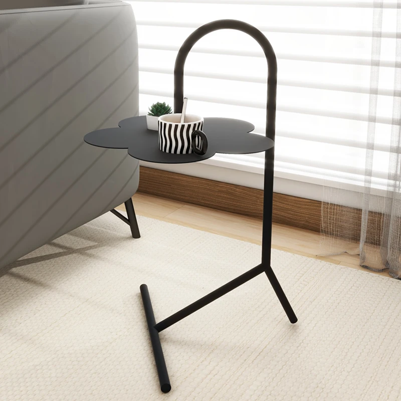 ￥%Nordic Small Coffee , Sofa Side , Mobile Bedside Table, Simple Bedside Round , Ironwork Balcony Coffee