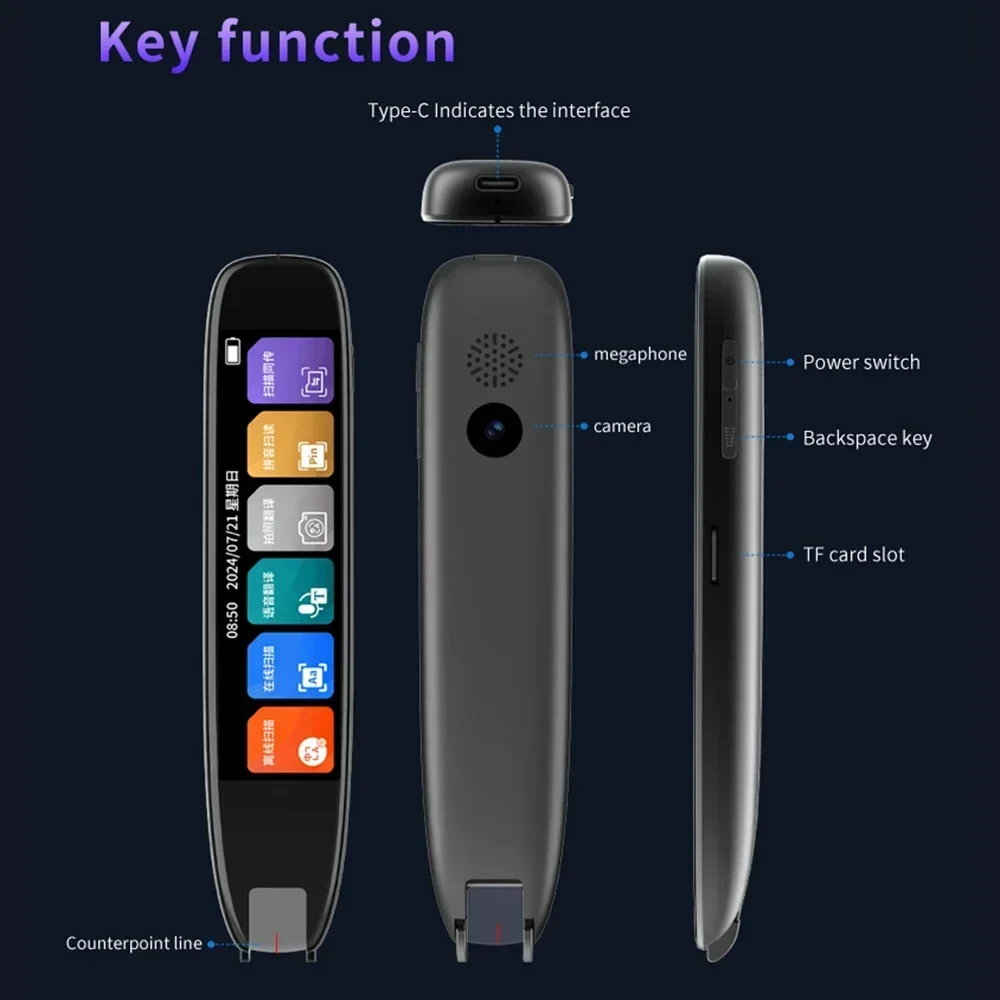 S65pro Reading Translator Translation Pen Scan Reader Device Text Scanning Dictionary WiFi/BT Connection Online Photo Translate