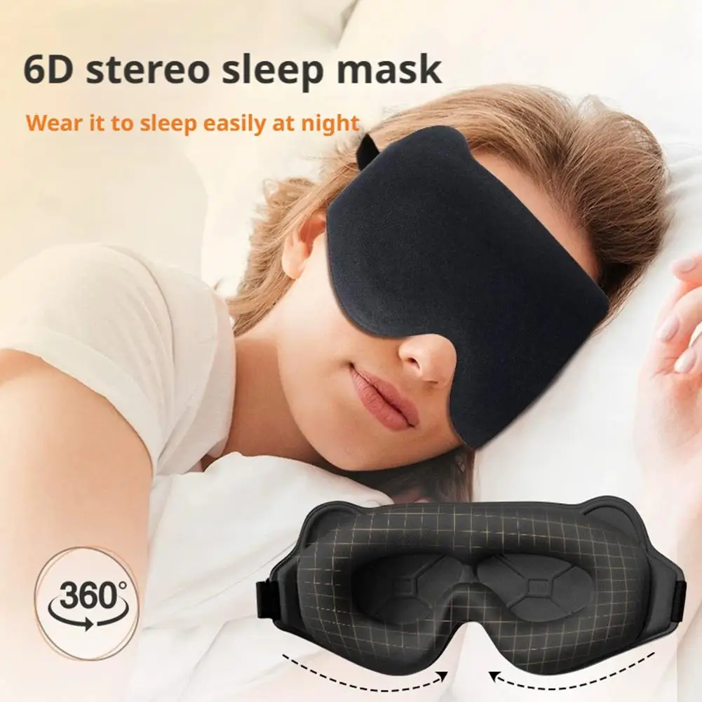 Adjustable 3D Eye Mask Sleep Mask No Pressure On The Eyes Breathable And Light Blocking Eye Mask Suitable For Men And Women F9Z4