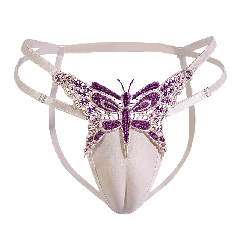 Men'S Sexy G String Thongs Sissy Lingerie Camel Toe Briefs T-Back Gays Imitates Panties Crossdressing Hiding Gaff Underpants