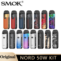 Original SMOK Nord 50W Kit Vape 1800mAh Battery 4.5ml Nord Pod Nord Regular DC 0.6ohm Coil LP2 Meshed Coils DL Coil Vaporizer