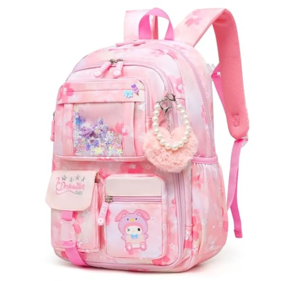 

Lovely Girls Backpack School Bag for Students Book Bag with Multiple Pockets Splash-proof 's Backpack ch