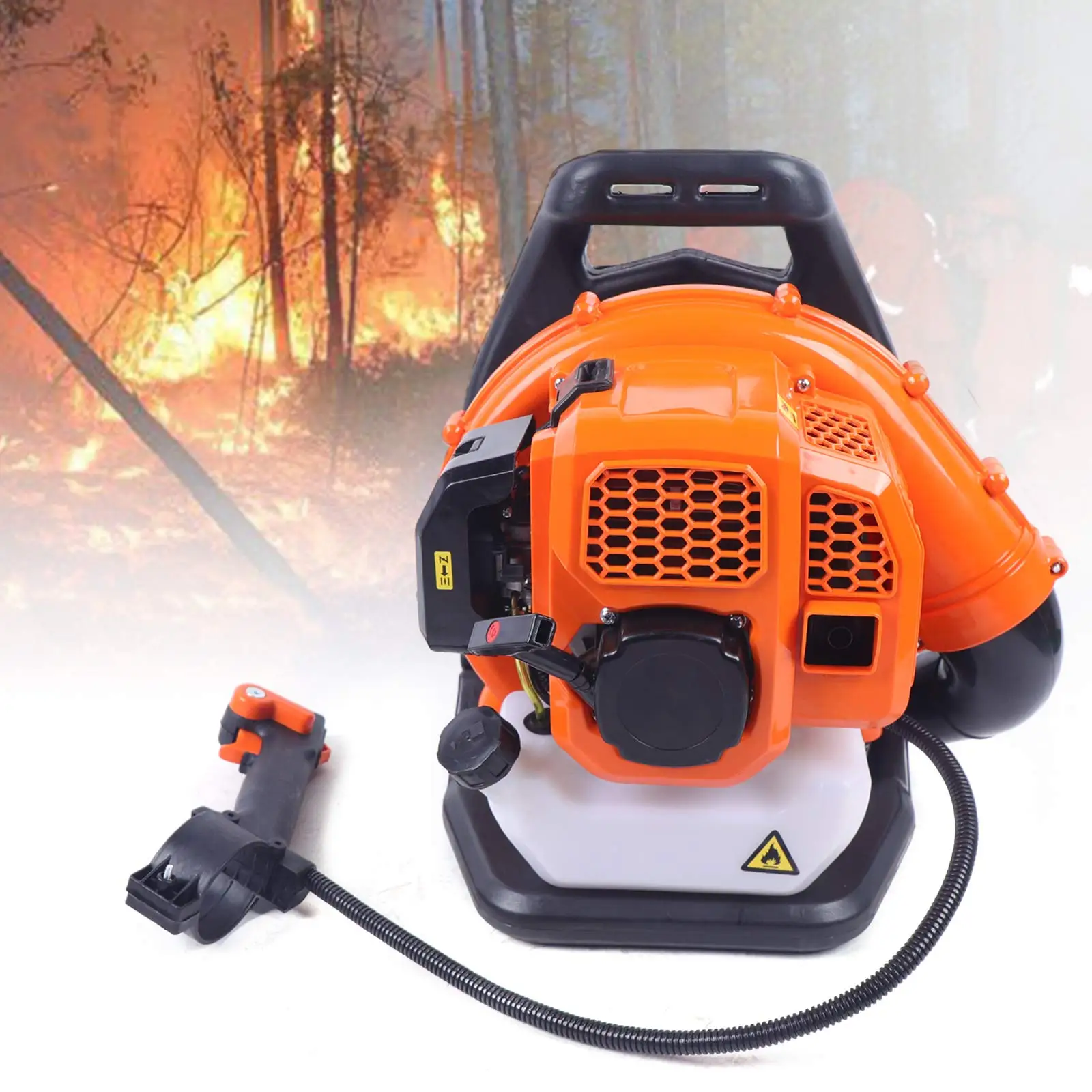 

Gas Backpack Leaf Blower, 42.7cc 2-Stroke 1.25kW Engine 7000RPM, 720m³/h Air Volume 70m/s Wind Speed, for Yard Snow Forest Use