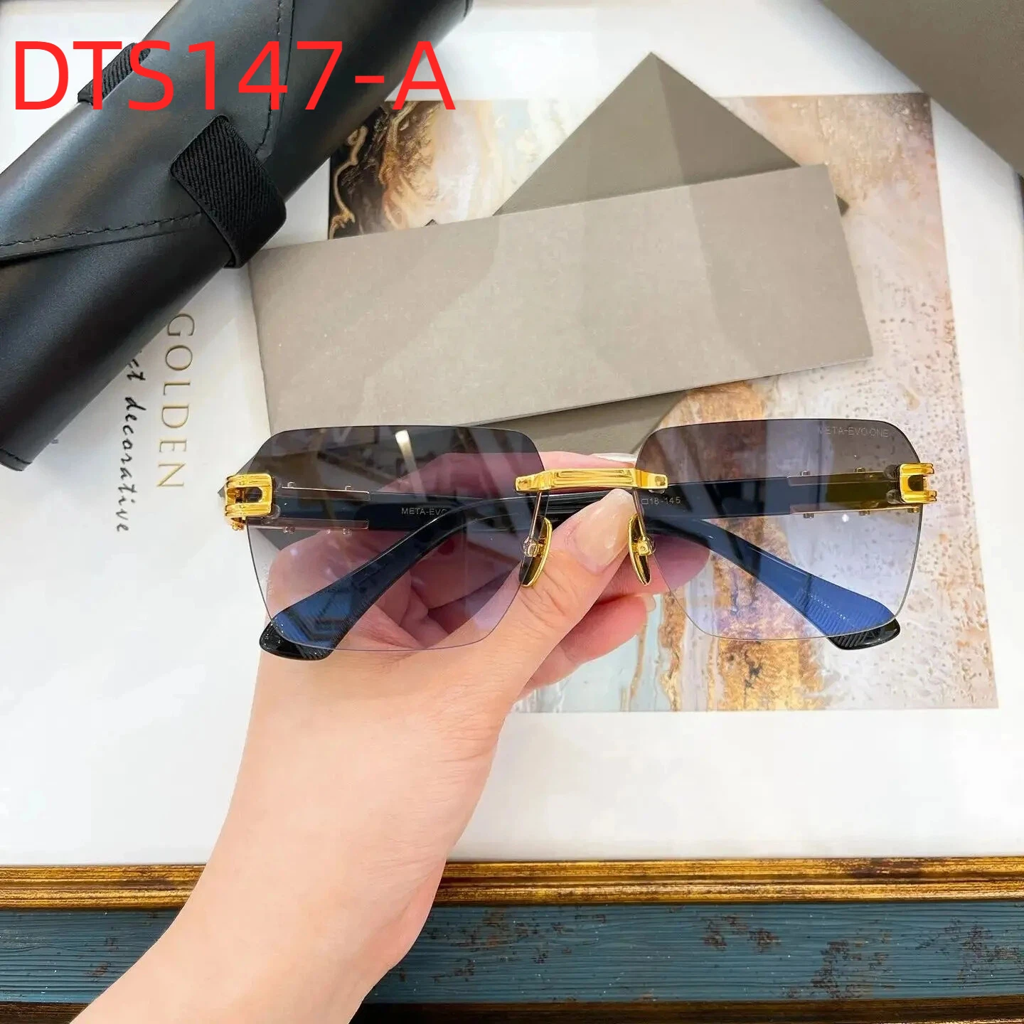 

New DT META-EVO ONE DTS147-A Top Quality UV400 Popular Womens Sunglasses Luxury Designers Boundless Men's Sun Glasses With Box