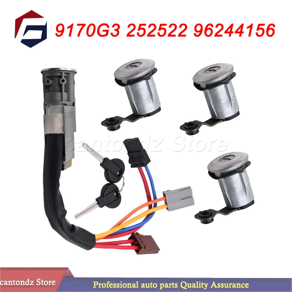 Zestaw cylindrów zamka drzwi beczkowych z 2 kluczami 9170G3 252522   Do Peugeot Partner Citroen Berlingo 96-07 Xsara Picasso 01-04 96244156