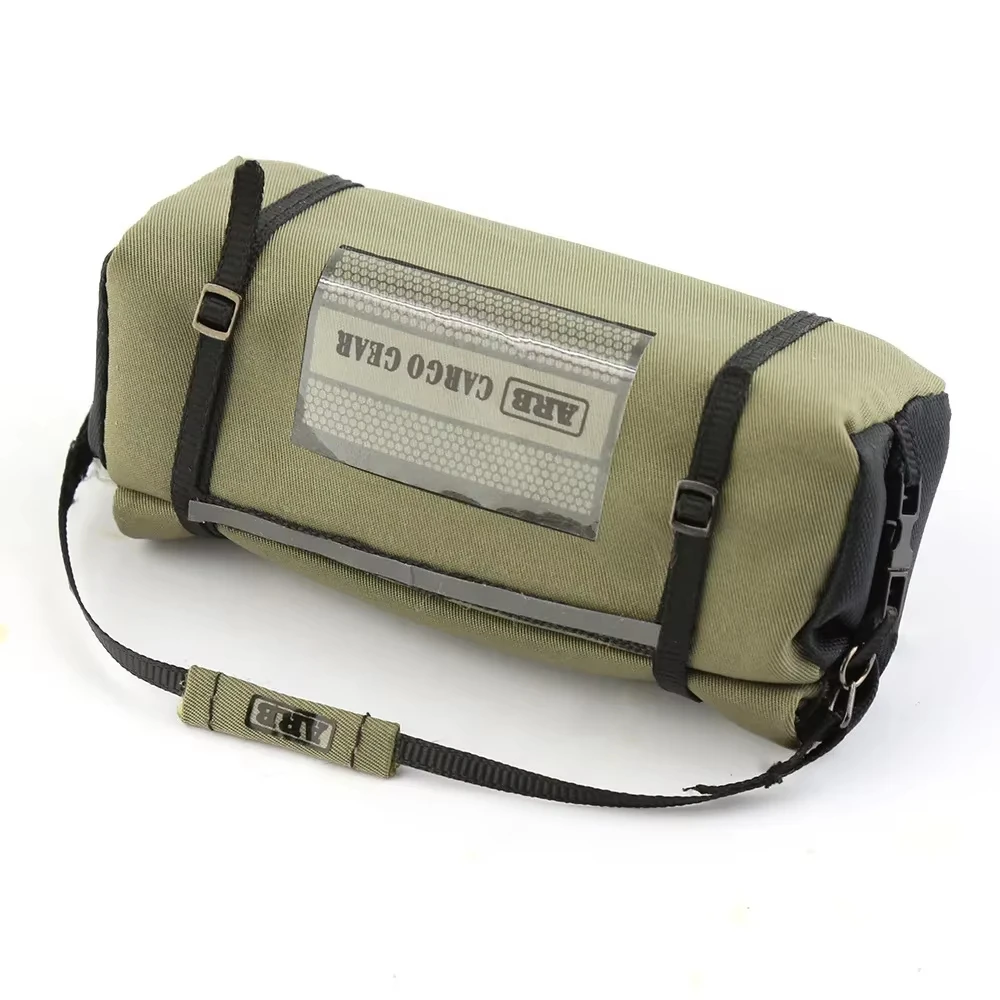 1/10 RC Crawler Scale Roof Storage Bag ARB Style Canvas Cargo Luggage Bag with Carry Strap For SCX10 TRX4 D90 RC Off-Road Truck
