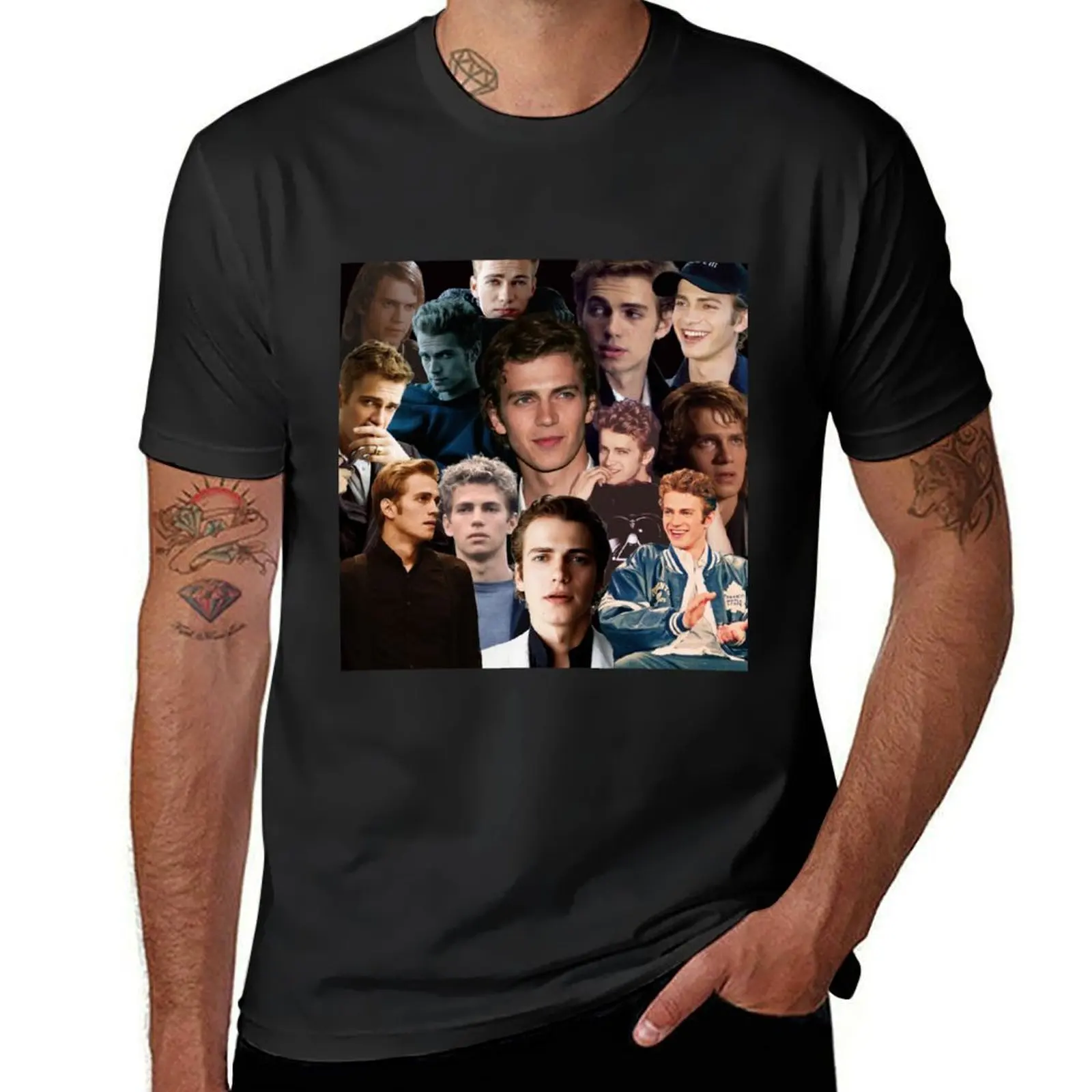 Hayden Christensen Hot Collage T-Shirt quick drying sports fans cute tops new edition fitted t shirts for men