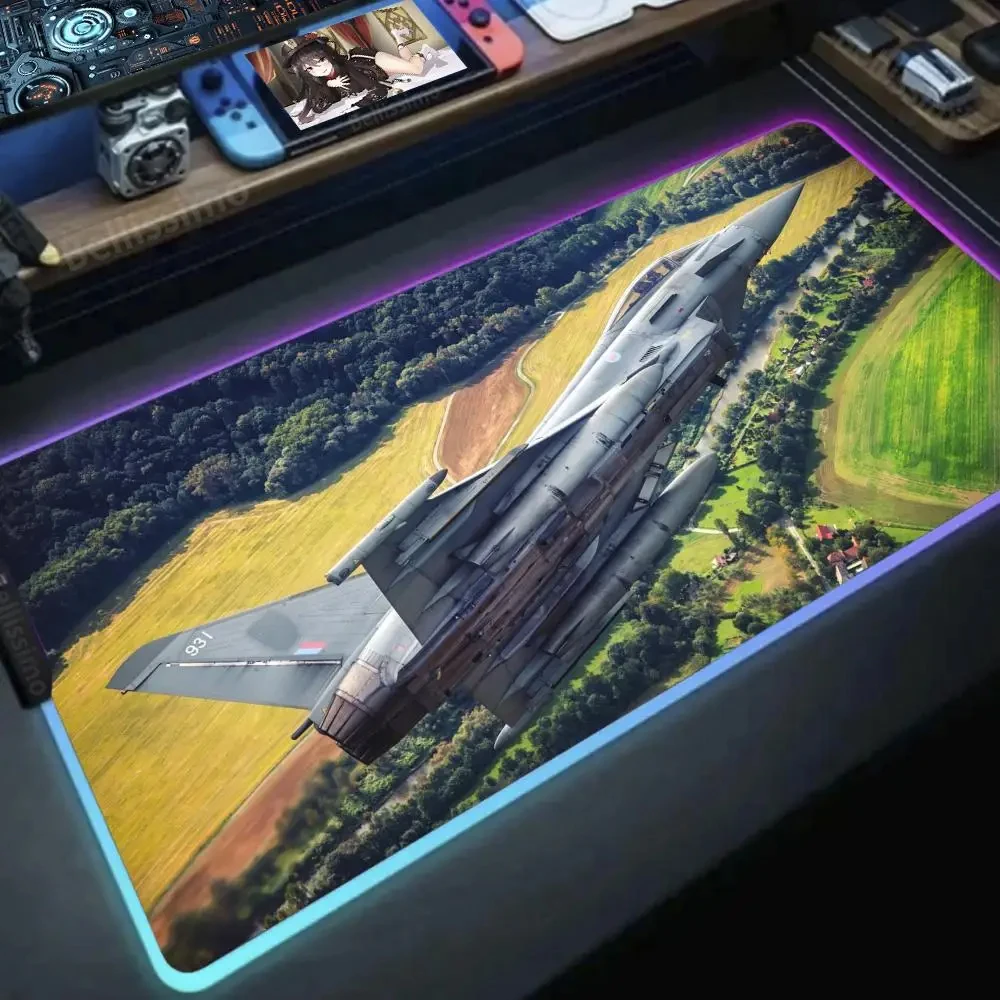 

Aircraft combat form RGB luminous mouse pad mouse fighter mouse pad animation computer game table pad war game pad XXXL 1000x500