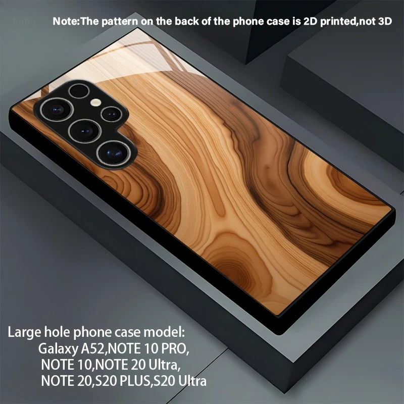 Texture pattern glass phone case suitable for Samsung Galaxy S26 S25 S24 S23 S22 S20 FE/Ultra/Plus anti drop back cover