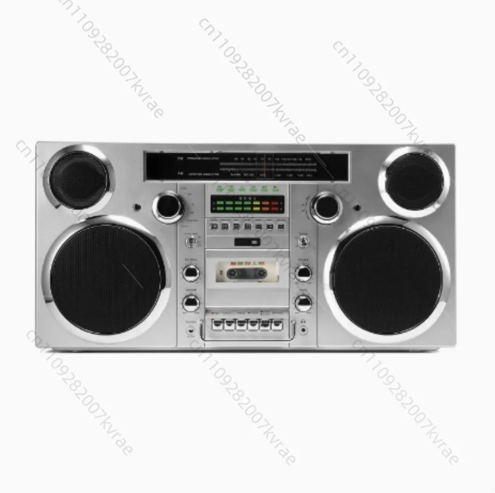 Retro Wireless Portable Speaker, CD Player, Tape Recorder & Radio