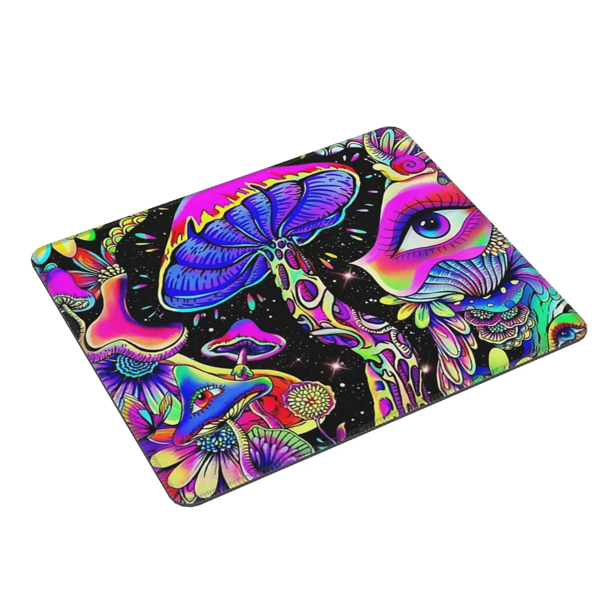 Psychedelic Magic Glowing Mushrooms Mouse Pad Computer Keyboard Mouse Mat Gaming Laptop Desk Mat Office Accessories Table Mats