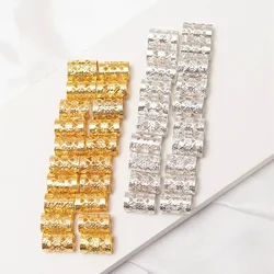 20pcs/bag Mixed Gold Silver Hair Ring for Braids Cuff Clips Available Dreads Accessories Dreadlock Beads Adjustable Styling Tool
