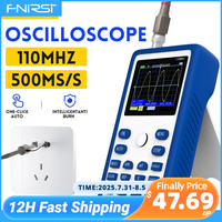 FNIRSI 1C15 Professional Digital Oscilloscope 110MHz Analog Bandwidth 500MS/s Sampling Rate Supports 1Khz Square Wave 400V