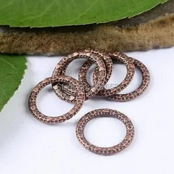 100pcs 10mm Copper Tone Heart Ring Charms Findings H1945 Beads for Jewelry Making