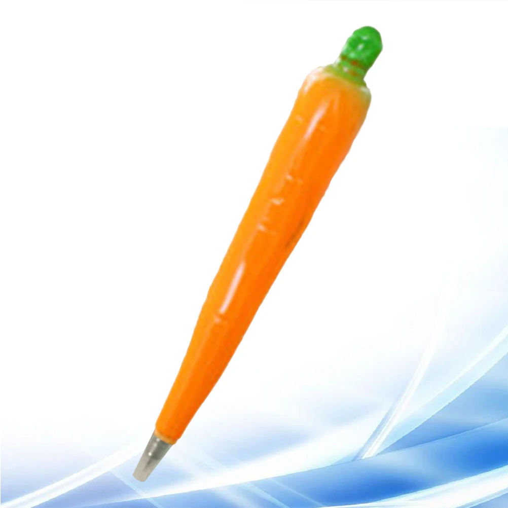

1Pcs Carrot Shape Magnetic Ballpoint Pen Orange Cartoon Fruit Pen Smooth Clear Writing for Students Office School